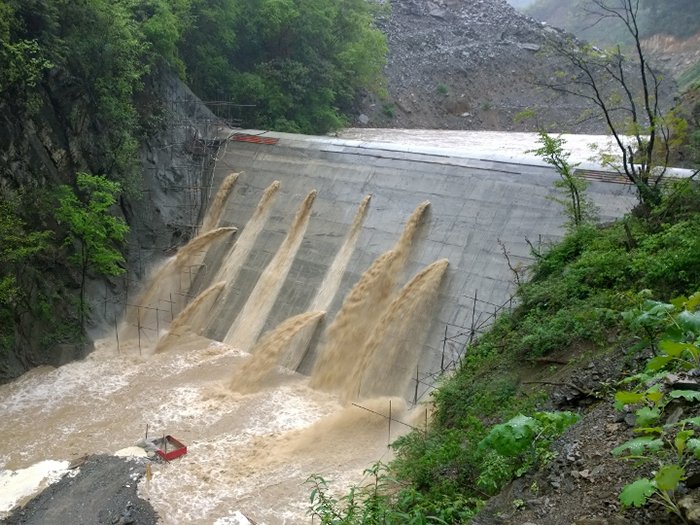 房县平渡河拦渣坝背水面